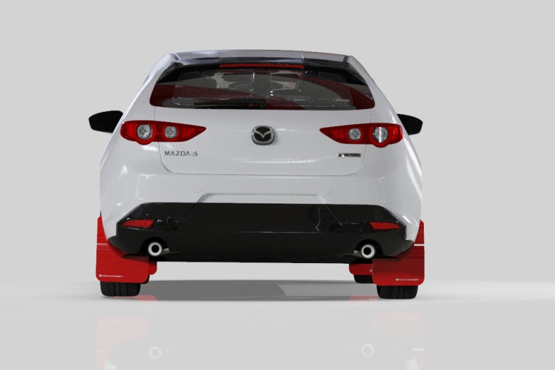 Rally Armor 19-22 Mazda3 GT Sport Hatch Black UR Mud Flap w/ Red LogoRally Armor