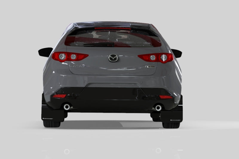 Rally Armor 19-22 Mazda3 GT Sport Hatch Black UR Mud Flap w/ Dark Grey LogoRally Armor