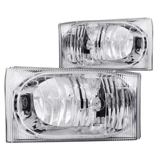 ANZO 2000-2004 Ford Excursion Crystal Headlights Chrome 2pcANZO