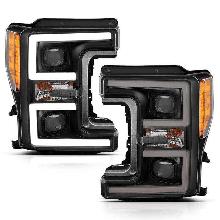 ANZO LED Headlights 17-18 Ford F-250 Super Duty Plank-Style L.E.D. Headlight Black (Pair)ANZO