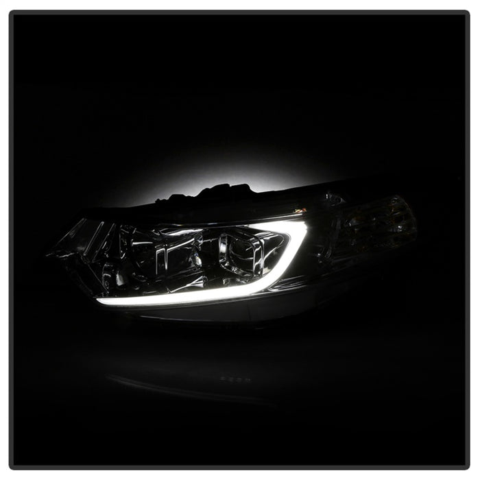 xTune 09-14 Acura TSX Projector Headlights - Light Bar DRL - Chrome (PRO-JH-ATSX09-LB-C)SPYDER