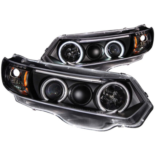 ANZO 2006-2011 Honda Civic Projector Headlights w/ Halo Black (CCFL)ANZO