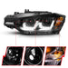 ANZO 2012-2015 BMW 3 Series Projector Headlights w/ U-Bar BlackANZO