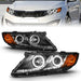 ANZO 2011-2013 Kia Optima Projector Headlights w/ Halo Black (CCFL)ANZO