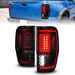 ANZO 19-22 Ford Ranger Full LED Taillights w/ Lightbar Sequential Signal Black Housing/Smoke LensANZO