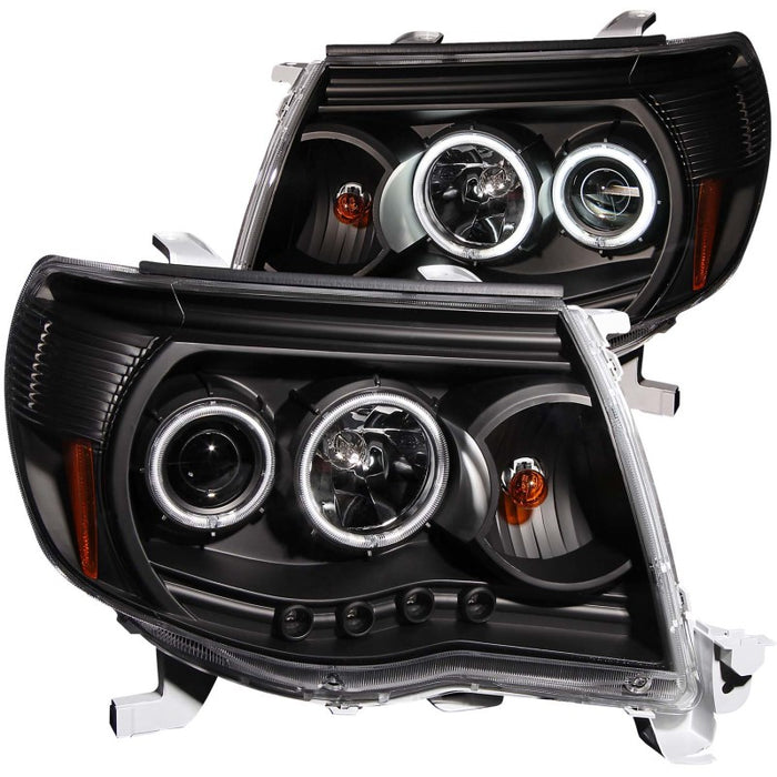 ANZO 2005-2011 Toyota Tacoma Projector Headlights w/ Halo BlackANZO