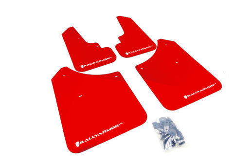 Rally Armor 03-08 Subaru Forester Red UR Mud Flap w/ White LogoRally Armor