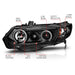 ANZO 2006-2011 Honda Civic Projector Headlights w/ Halo Black (CCFL)ANZO