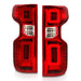 Anzo 19-21 Chevy Silverado Full LED Tailights Chrome Housing Red/Clear Lens G2 (w/C Light Bars)ANZO