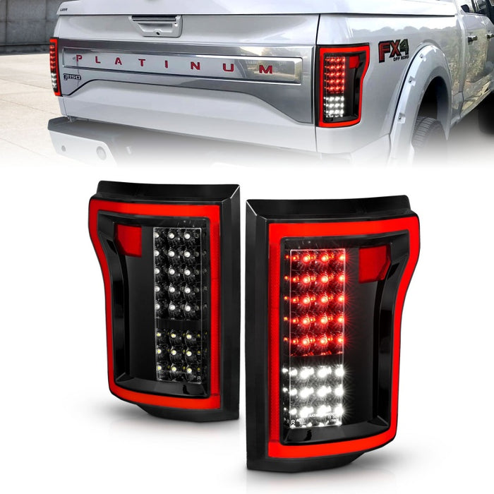 ANZO 2015-2016 Ford F-150 LED Taillights BlackANZO