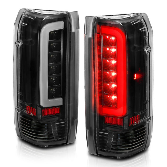 ANZO 1987-1996 Ford F-150 LED Taillights Black Housing Clear Lens (Pair)ANZO