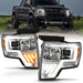 ANZO 2009-2013 Ford F-150 Projector Light Bar G4 Switchback H.L. Chrome AmberANZO