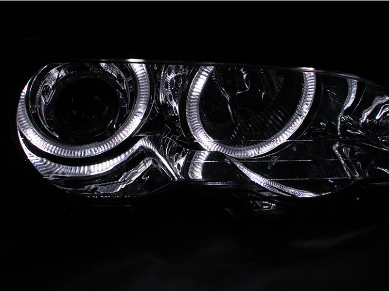 ANZO 2000-2003 BMW 3 Series E46 Projector Headlights w/ Halo ChromeANZO