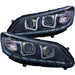 ANZO 2013-2015 Honda Accord Projector Headlights w/ U-Bar BlackANZO