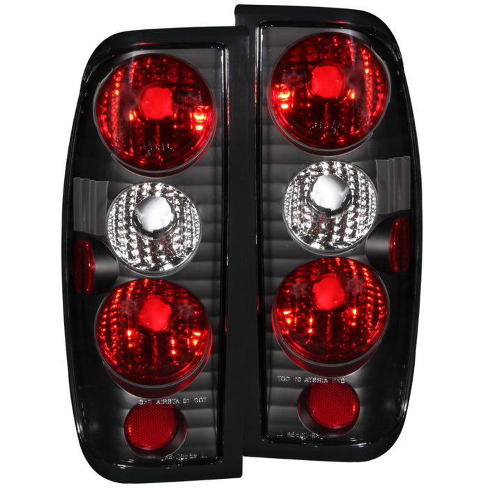 ANZO 1998-2004 Nissan Frontier Taillights BlackANZO