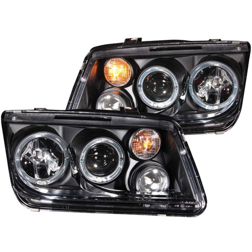 ANZO 1999-2005 Volkswagen Jetta Projector Headlights w/ Halo Black (CCFL)ANZO