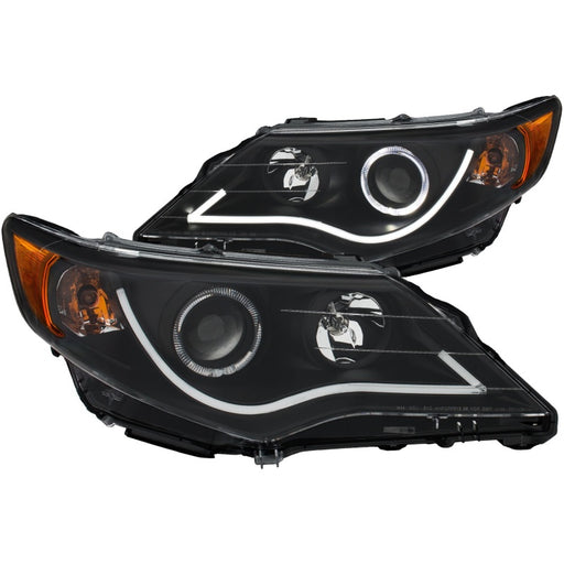 ANZO 2012-2013 Toyota Camry Projector Headlights w/ Halo BlackANZO