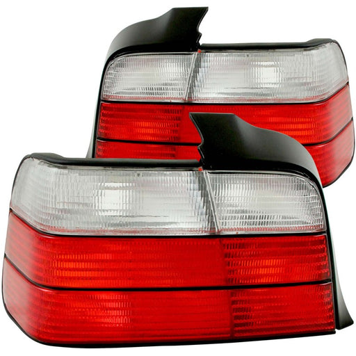 ANZO 1992-1998 BMW 3 Series E36 Sedan Taillights Red/ClearANZO