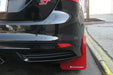 Rally Armor 12-19 Ford Focus ST / 16-19 RS Red Mud Flap w/ White LogoRally Armor