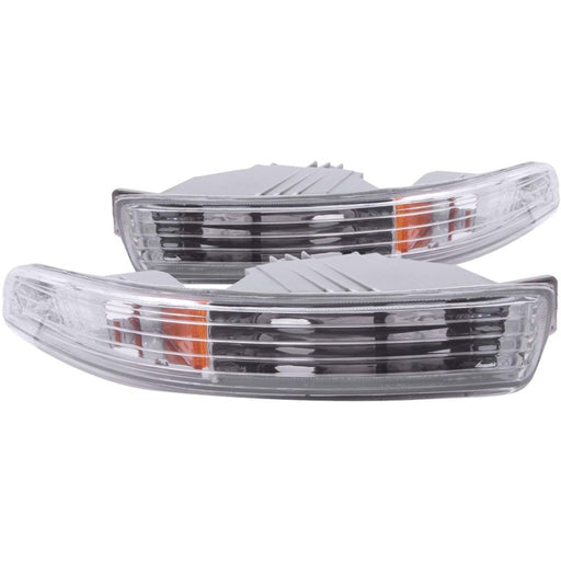 ANZO 1994-1997 Acura Integra Euro Parking Lights Chrome w/ Amber ReflectorANZO