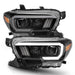 ANZO 2016-2017 Toyota Tacoma Projector Headlights w/ Plank Style Switchback Black w/ AmberANZO