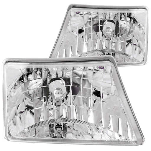 ANZO 1998-2000 Ford Ranger Crystal Headlights ChromeANZO