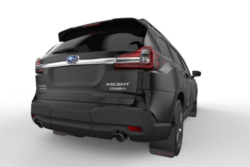 Rally Armor 18-22 Subaru Ascent Black UR Mud Flap w/ White LogoRally Armor