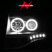 ANZO 2007-2014 Ford Expedition Projector Headlights w/ Halo BlackANZO