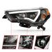 ANZO 14-18 Toyota 4 Runner Plank Style Projector Headlights Black w/ AmberANZO