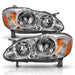 ANZO 2005-2008 Toyota Corolla Crystal Headlight Chrome AmberANZO