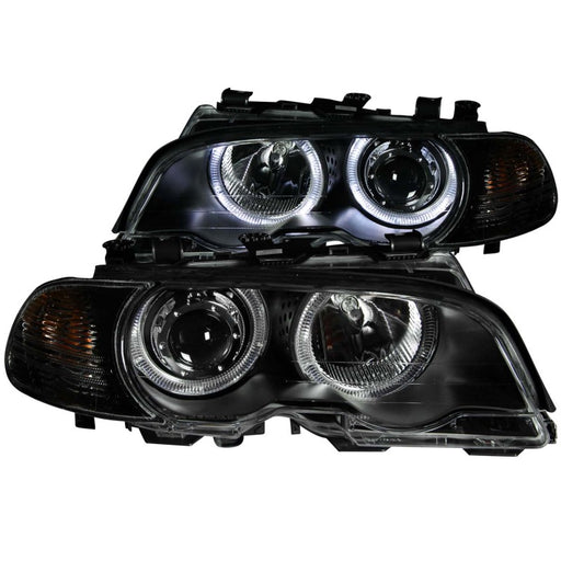 ANZO 2000-2003 BMW 3 Series E46 Projector Headlights w/ Halo BlackANZO