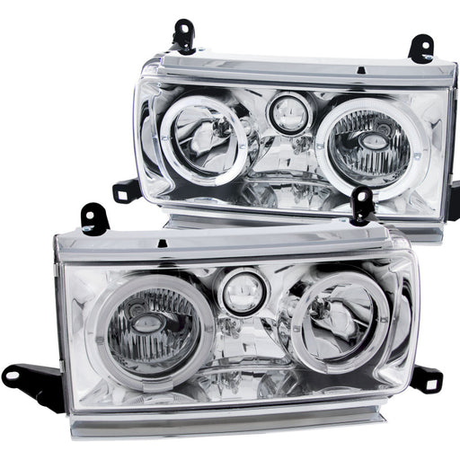 ANZO 1991-1994 Toyota Land Cruiser Crystal Headlights w/ Halo ChromeANZO