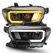 ANZO 2016-2017 Toyota Tacoma Projector Headlights w/ Plank Style Switchback Black w/ AmberANZO