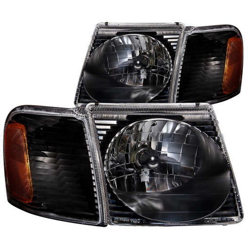 ANZO 2001-2005 Ford Explorer Crystal Headlights BlackANZO