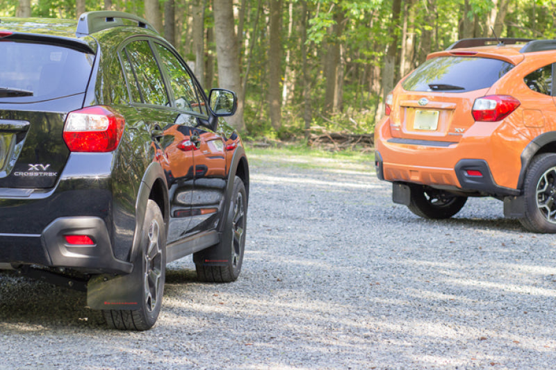 Rally Armor 13-17 Subaru XV Crosstrek Black Mud Flap w/ Orange LogoRally Armor