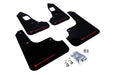 Rally Armor 08-17 Mitsubishi EVO X Black UR Mud Flap w/ Red LogoRally Armor