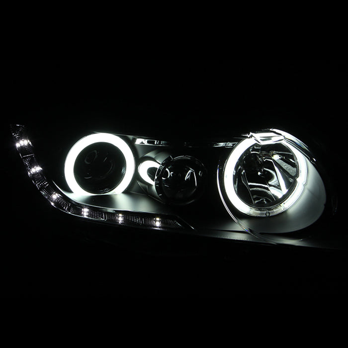 ANZO 2006-2011 Honda Civic Projector Headlights w/ Halo Black (CCFL)ANZO