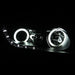 ANZO 2006-2011 Honda Civic Projector Headlights w/ Halo Black (CCFL)ANZO