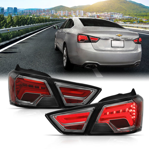 ANZO 14-18 Chevrolet Impala LED Taillights SmokeANZO