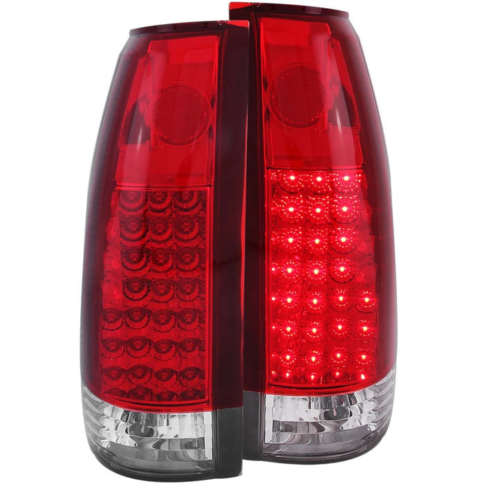 ANZO 1999-2000 Cadillac Escalade LED Taillights Red Clear G2ANZO