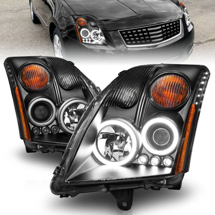 ANZO 2007-2012 Nissan Sentra Projector Headlights BlackANZO