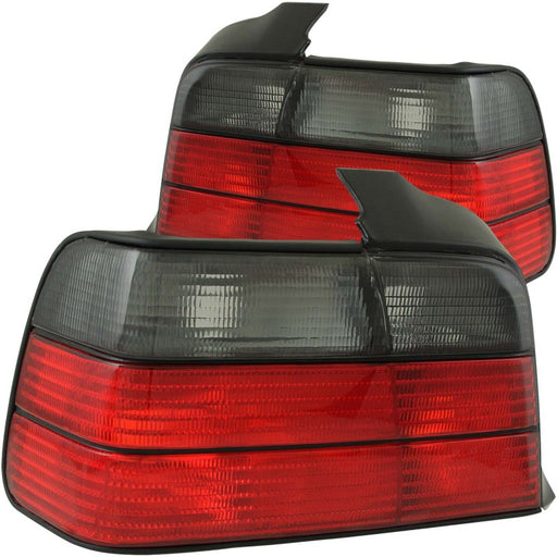 ANZO 1992-1998 BMW 3 Series E36 Sedan Taillights Red/SmokeANZO