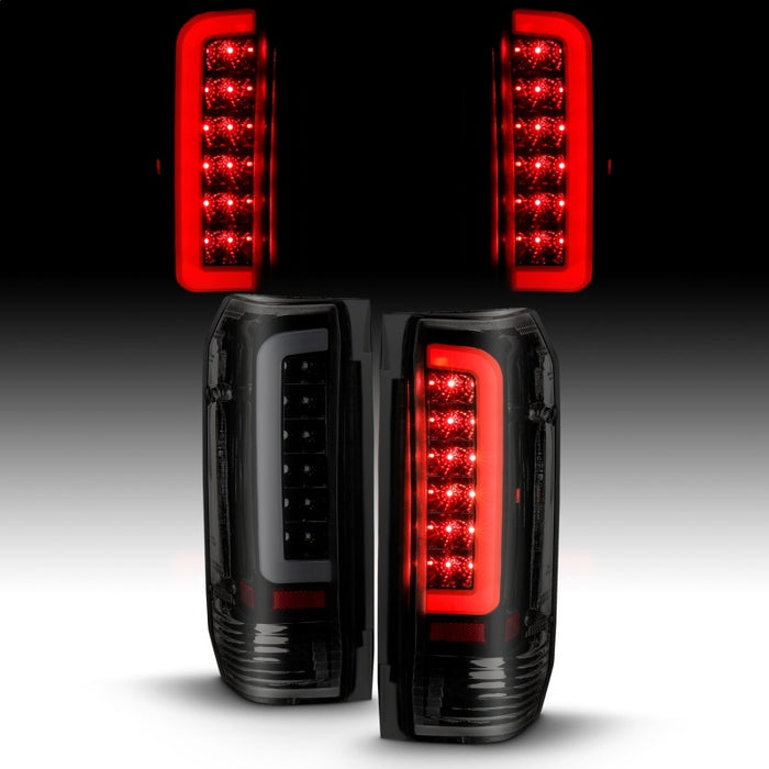 ANZO 1987-1996 Ford F-150 LED Taillights Black Housing Smoke Lens (Pair)ANZO