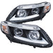 ANZO 2012-2015 Honda Civic Projector Headlights w/ U-Bar ChromeANZO